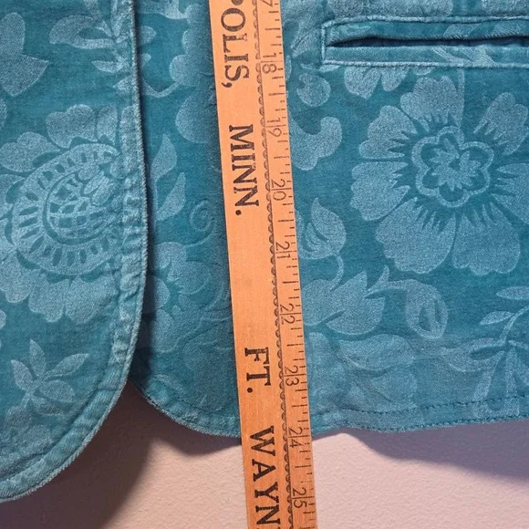 Burnout Velvet Blazer Womens Large Boho Floral Whimsigoth Fairy Grunge Jacket - Picture 6 of 8